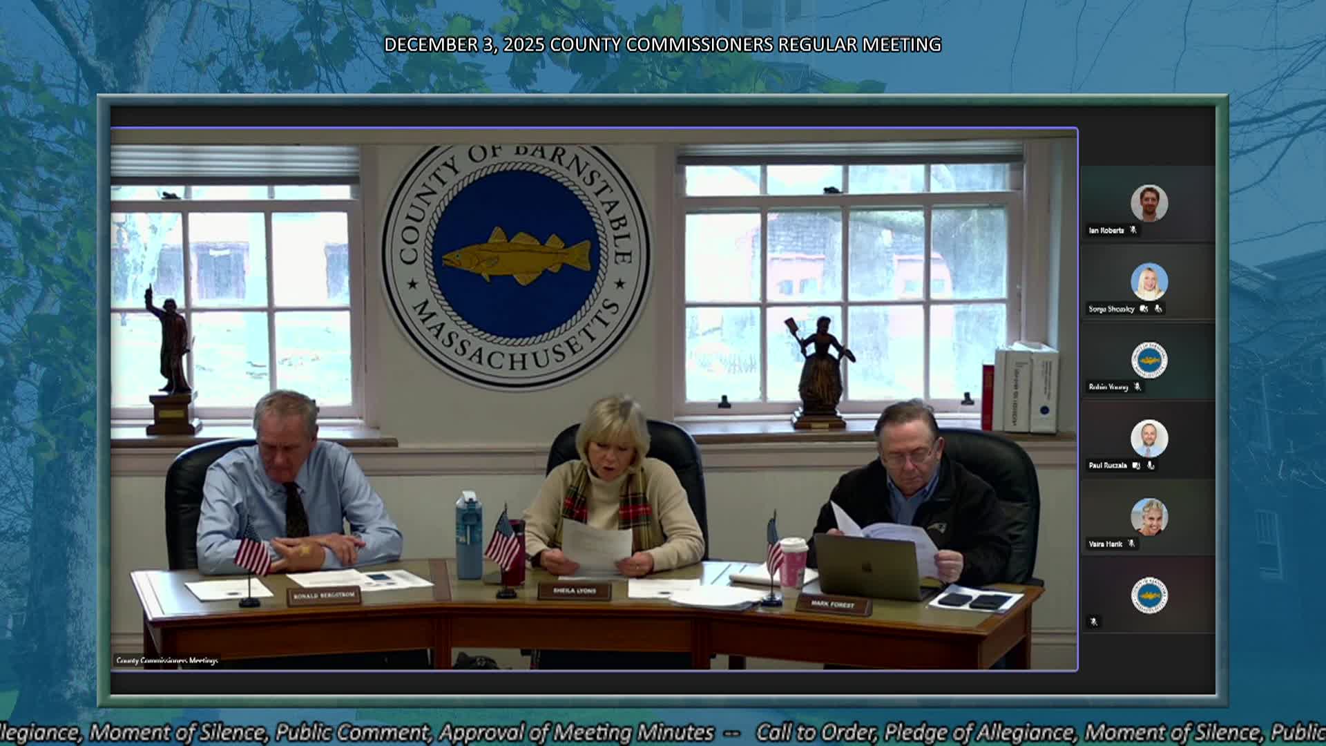 Barnstable County Commissioners Regular Meeting 12/3/25