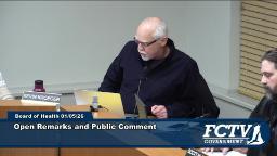 Thumbnail image for Falmouth Board of Health - 1/5/26